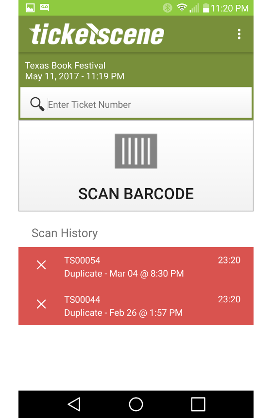 TicketScene Android application
